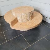 Round stone coffee table by Magnussen Ponte