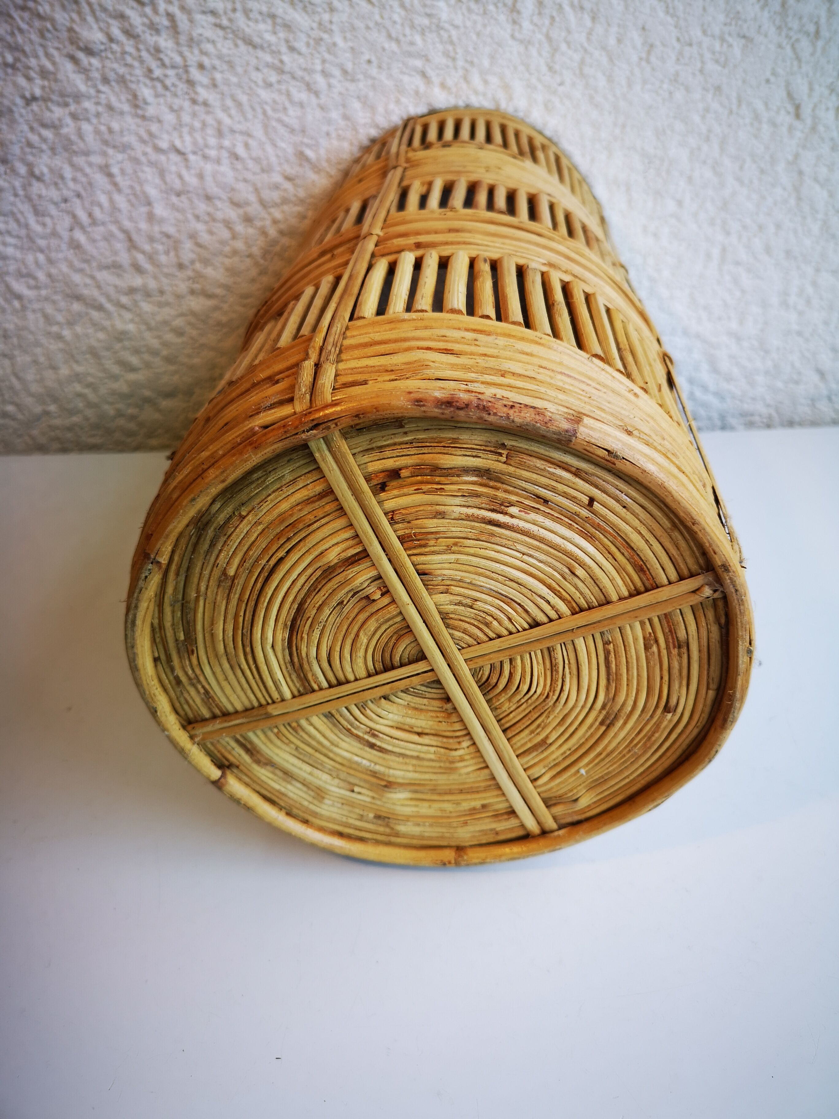 Rattan umbrella holder