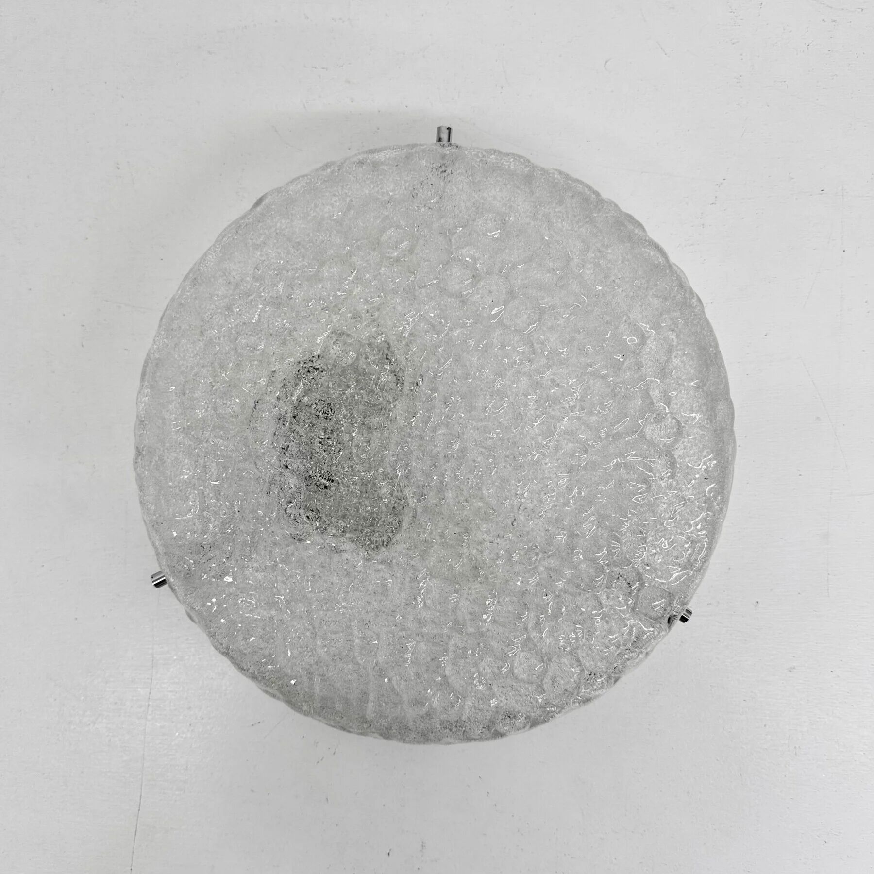 German vintage textured Murano glass flush mount, 1960s