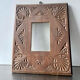Antique hand carved  frame solid wood  22 cm x 17.5 cm
