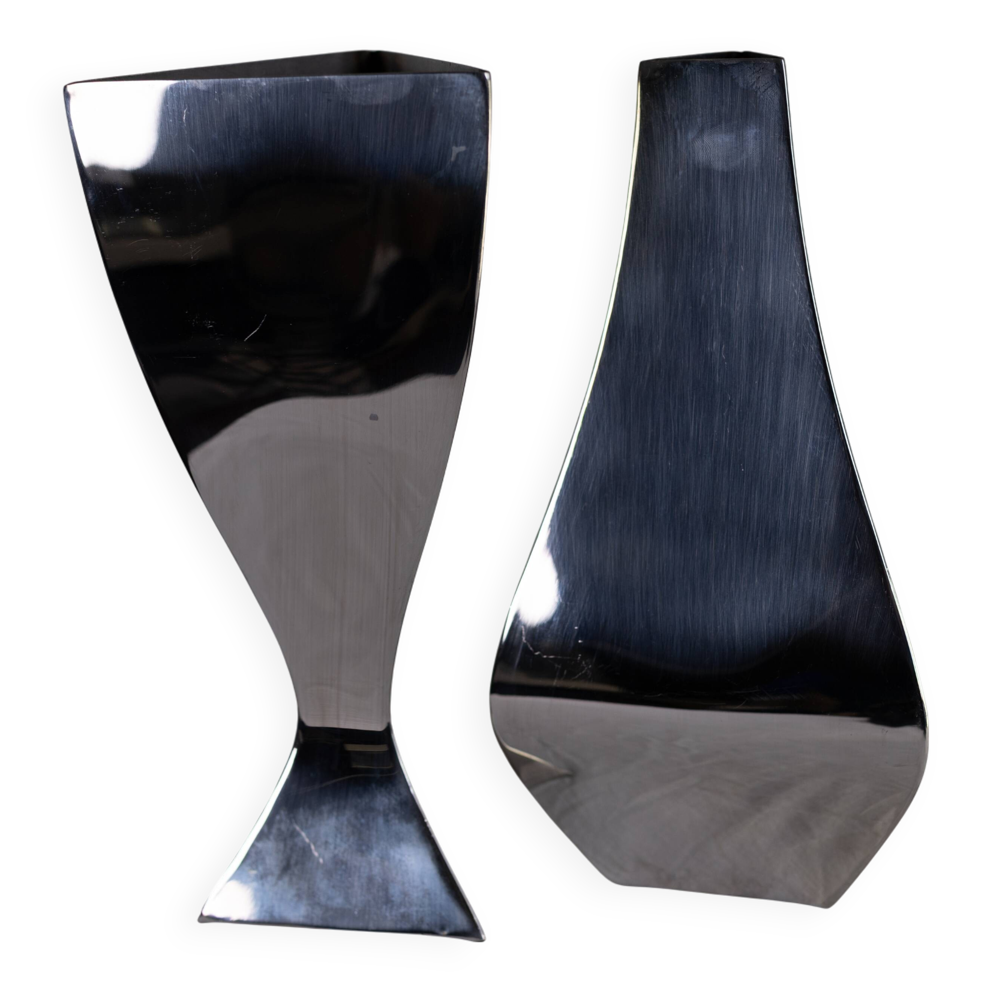 Michael Aram - Set of two 1st edition stainless steel vases