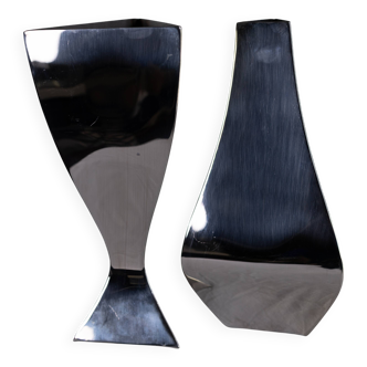 Michael Aram - Set of two 1st edition stainless steel vases