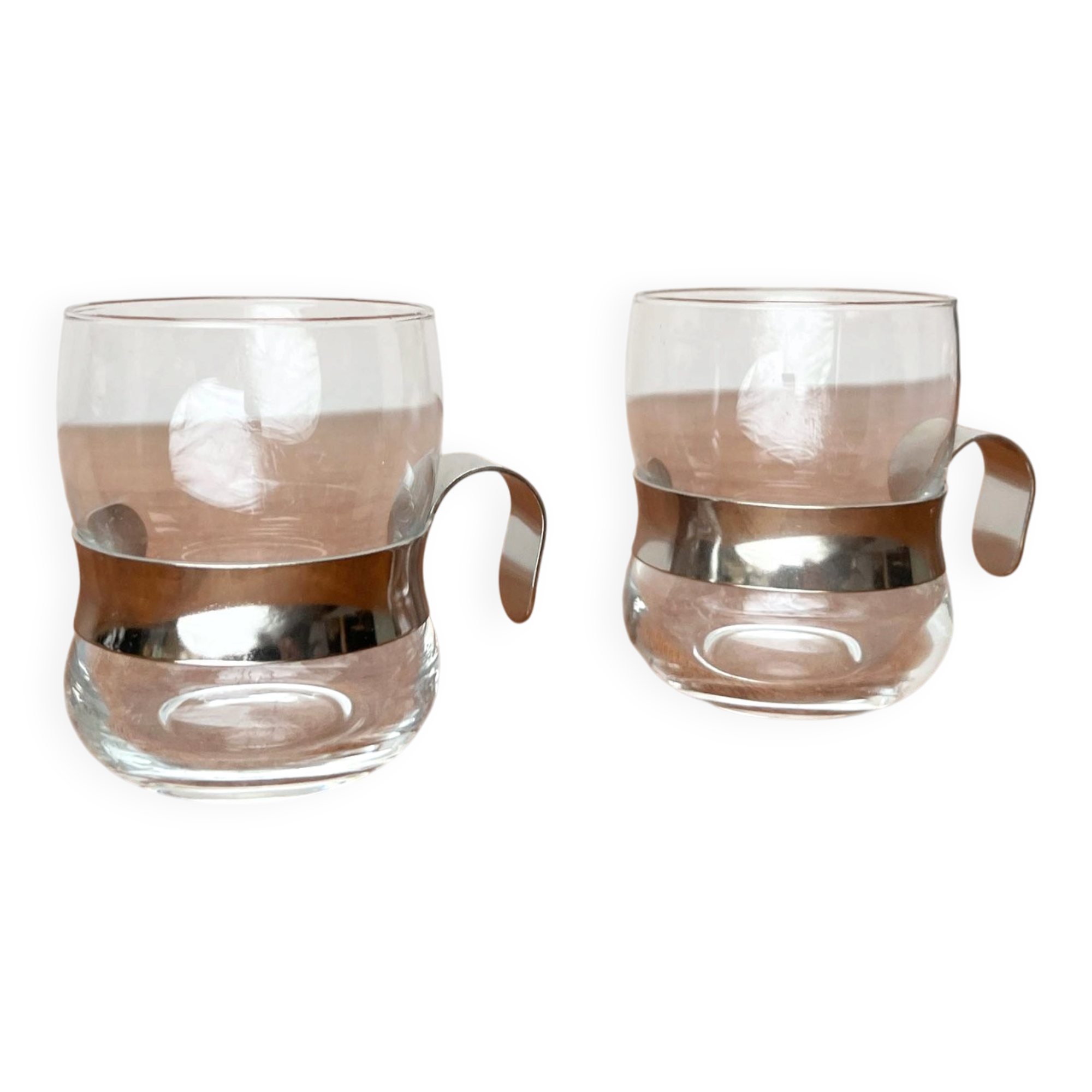 Vintage tea glasses Paula Series by Jorma Vennola for Iittala, 1970s, set of 2