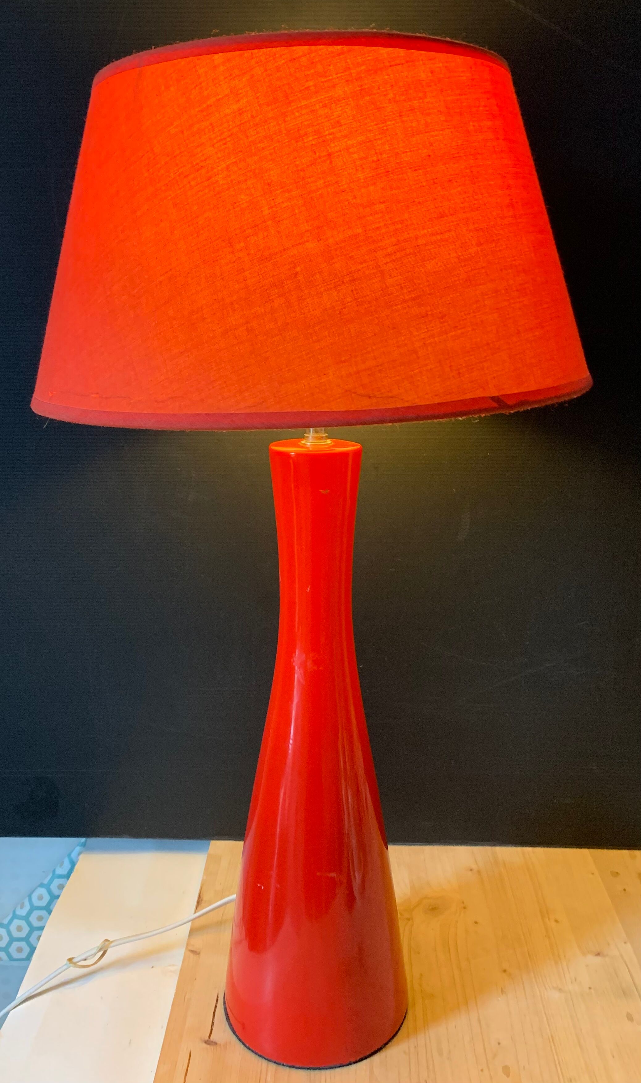 Red vintage lamp
