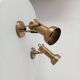 Pair of vintage wall sconces CVL in solid gold brass.