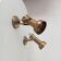 Pair of vintage wall sconces CVL in solid gold brass.