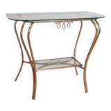 Console – table basse – laiton et verre