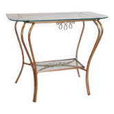 Console – table basse – laiton et verre