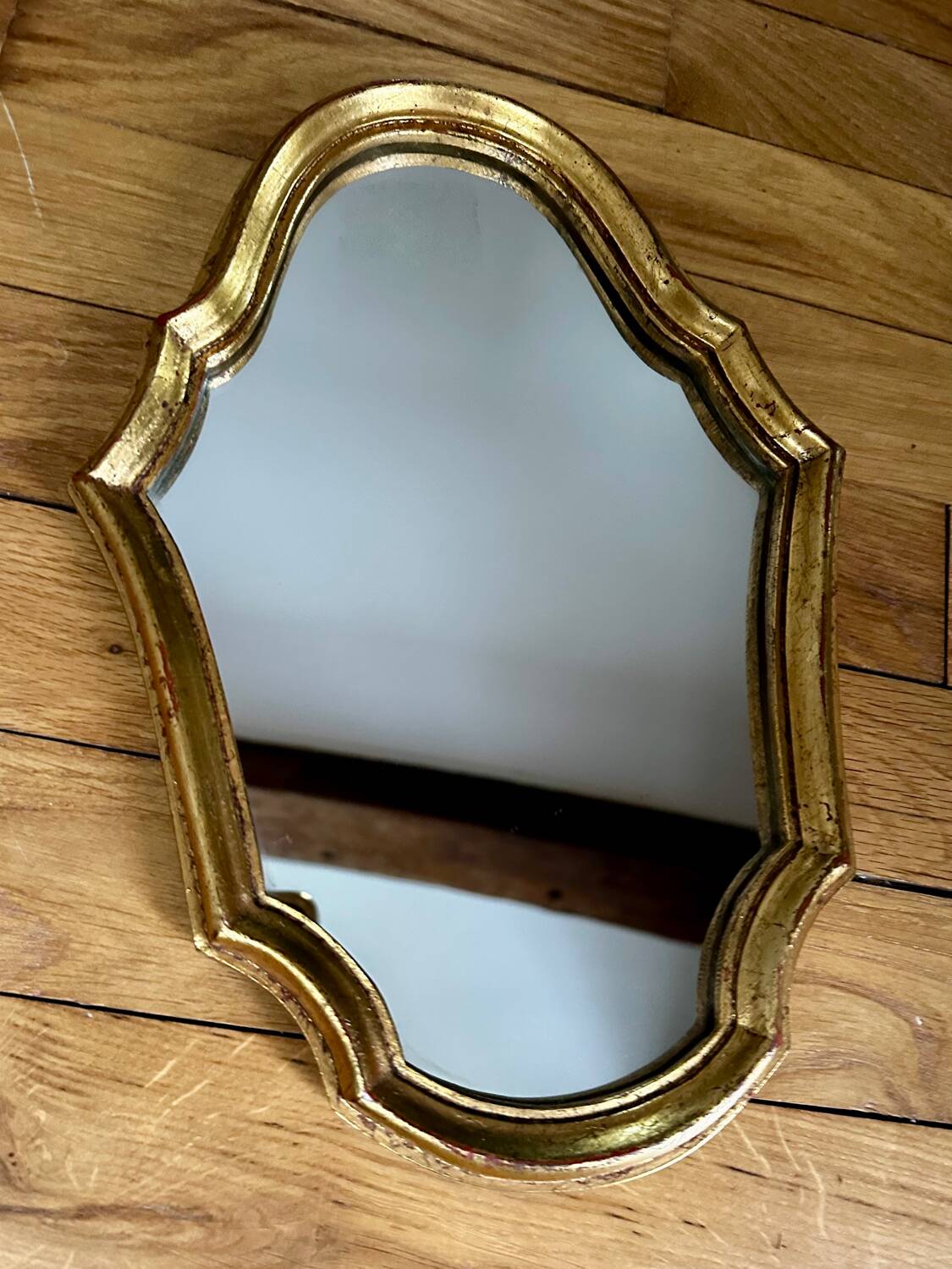 Vintage shell gold mirror