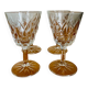Set of 4 Harlequin glasses in crystal glass from Reims 1950