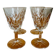 Set of 4 Harlequin glasses in crystal glass from Reims 1950