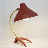 Lampe de bureau rouge Ewa Varnamo, années 1950