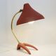 Lampe de bureau rouge Ewa Varnamo, années 1950