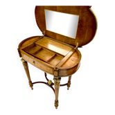 Coiffeuse d'époque Napoléon III (1855) entièrement marquetée