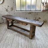 Solid oak console workbench 220cm