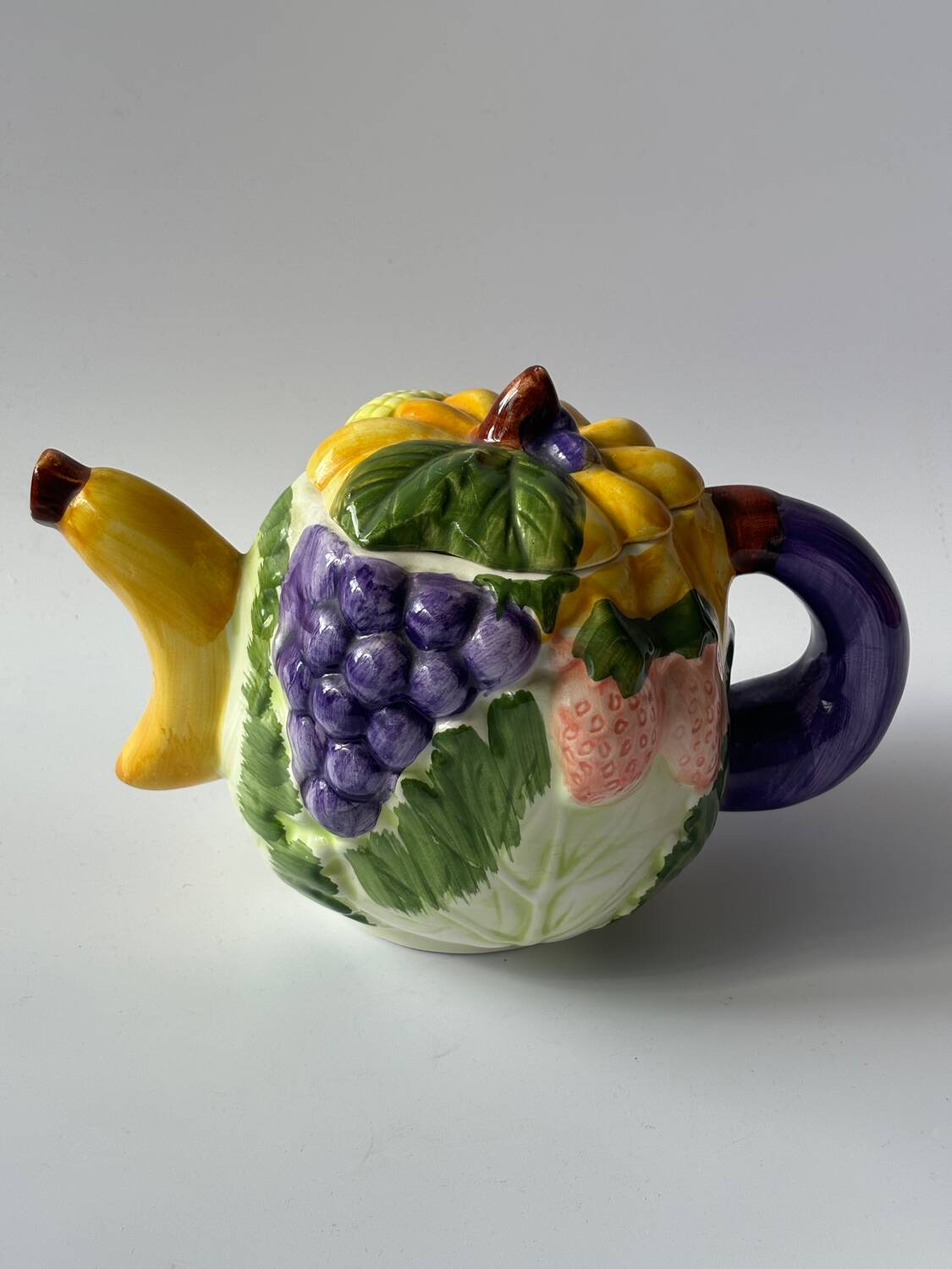 Vintage barbotine teapot