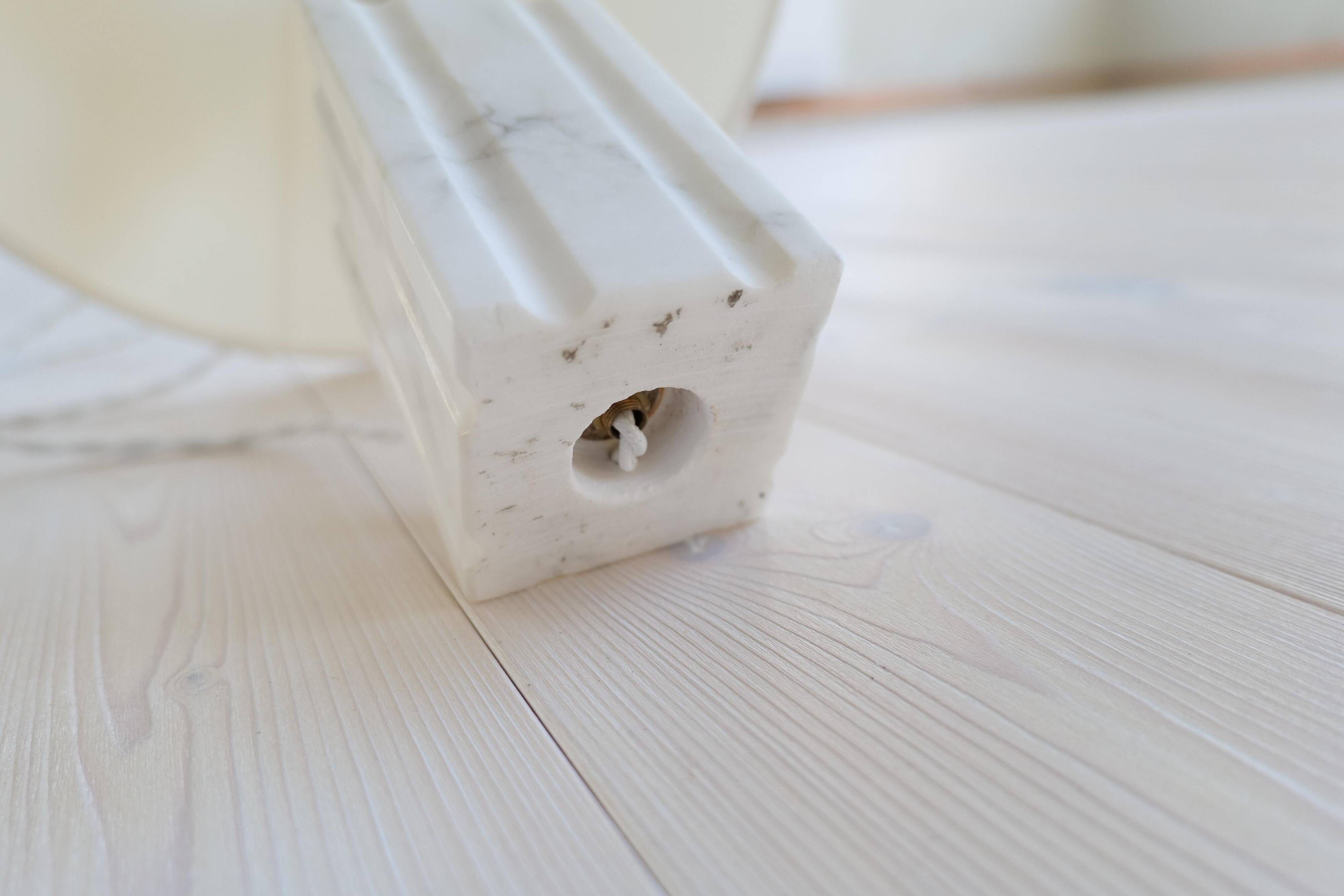 Mid-century solid marble table lamp Bergbom Sweden 1960s