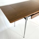 Formica table with extension and 2 chairs
