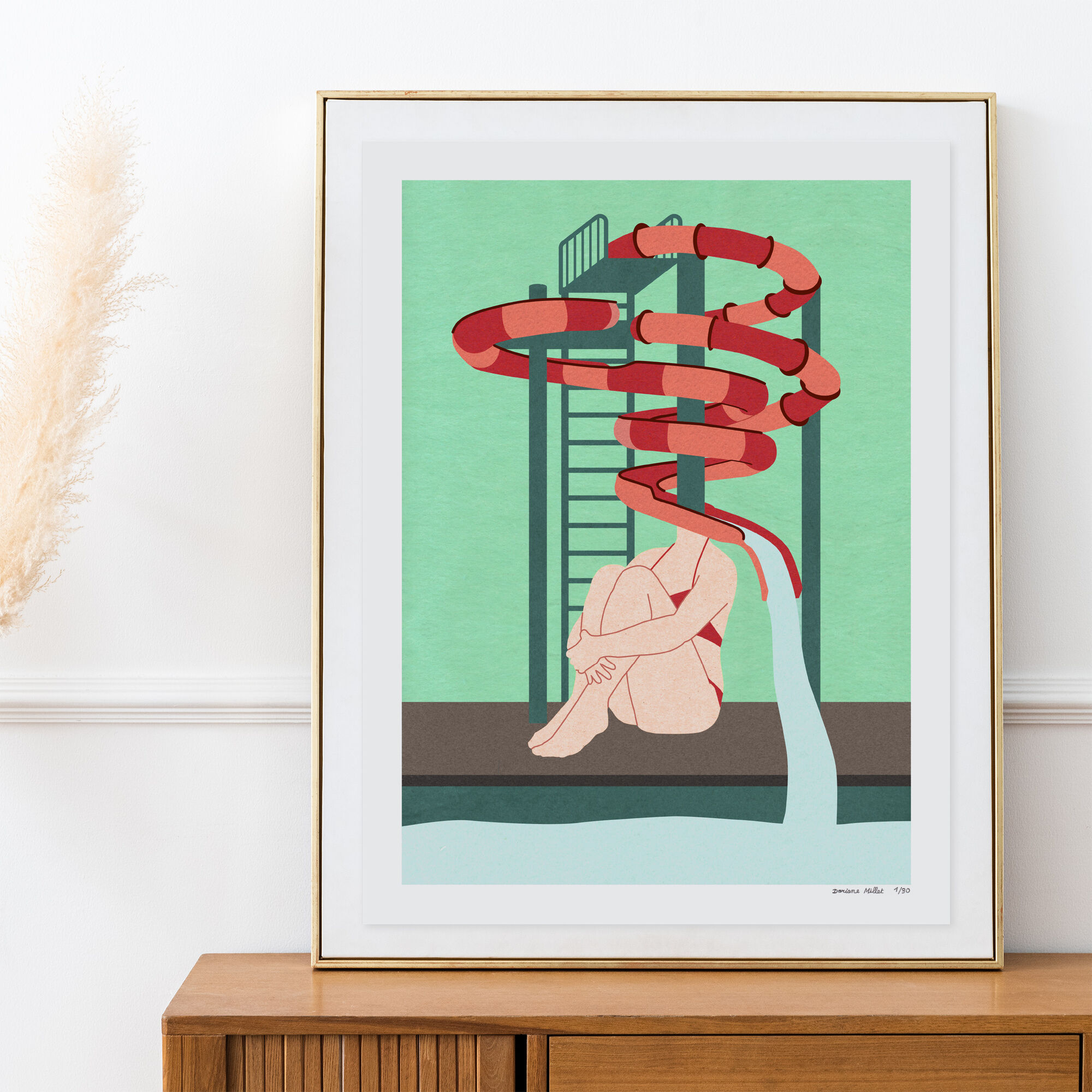 The woman's slide