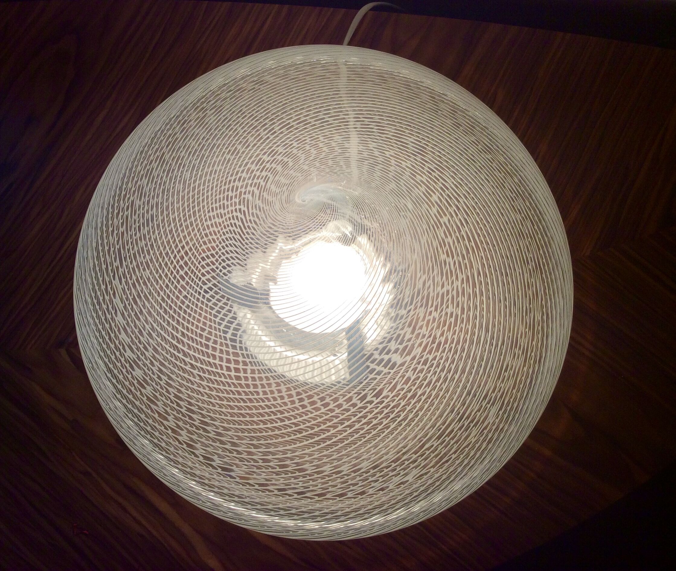 Venini conical ceiling light in vintage Murano blown glass from the 60s and 70s