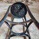 Antique Industrial Stool – Toledo Art Steel Co., 1930s, Bar Stool