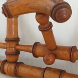 1920s bamboo wall mounted hat coat rack