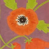 Gouache painting on canvas Anemone
