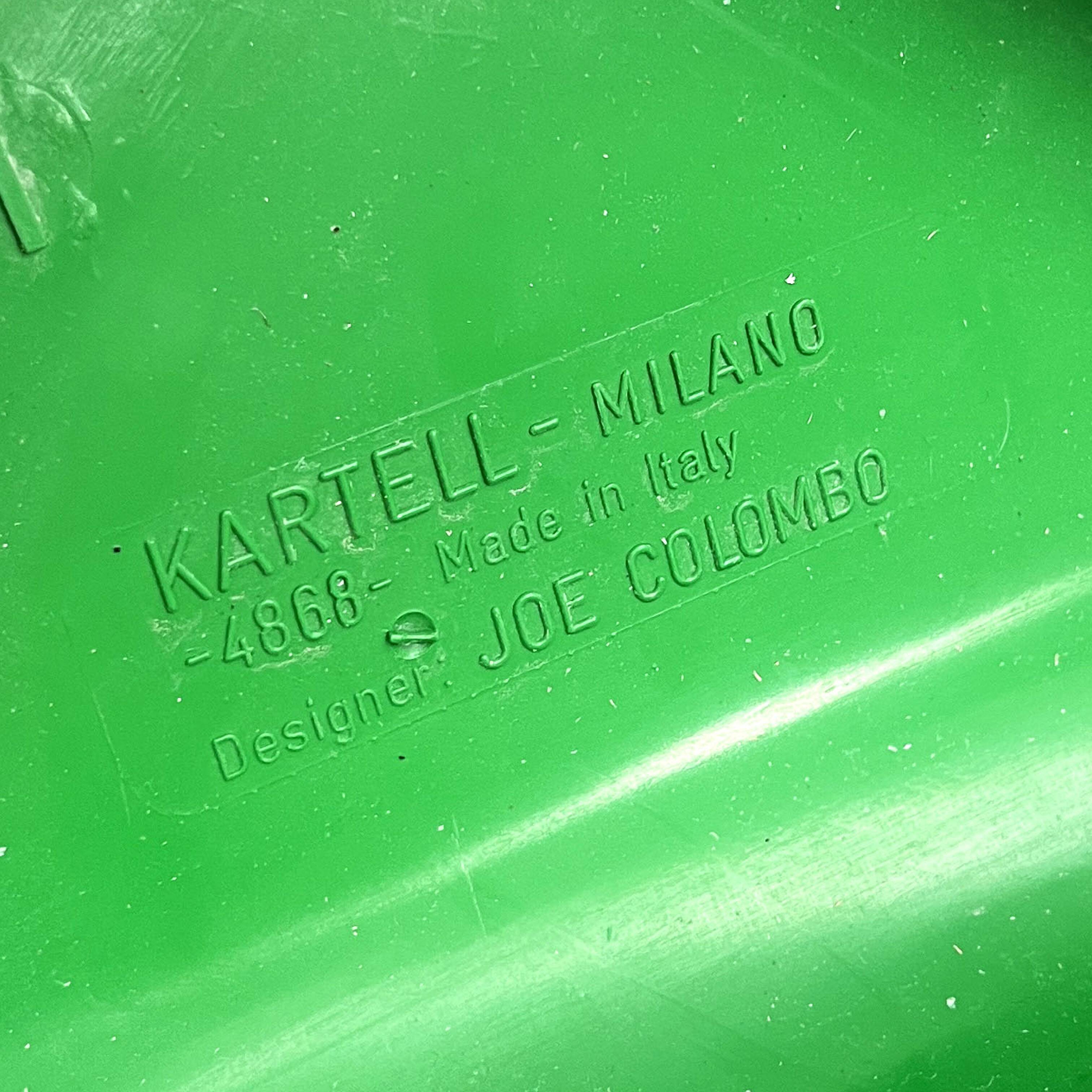 Chaise Universale verte Modèle 4868 par Joe Colombo pour Kartell, 1970