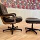 Swivel armchair and its ottoman "drabert" for "gerd lange".