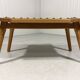 Tabouret en chêne blond spécial, petit banc des années 1960.