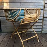 Wicker bassinet cradle