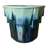 Iridescent Art Deco earthenware planter