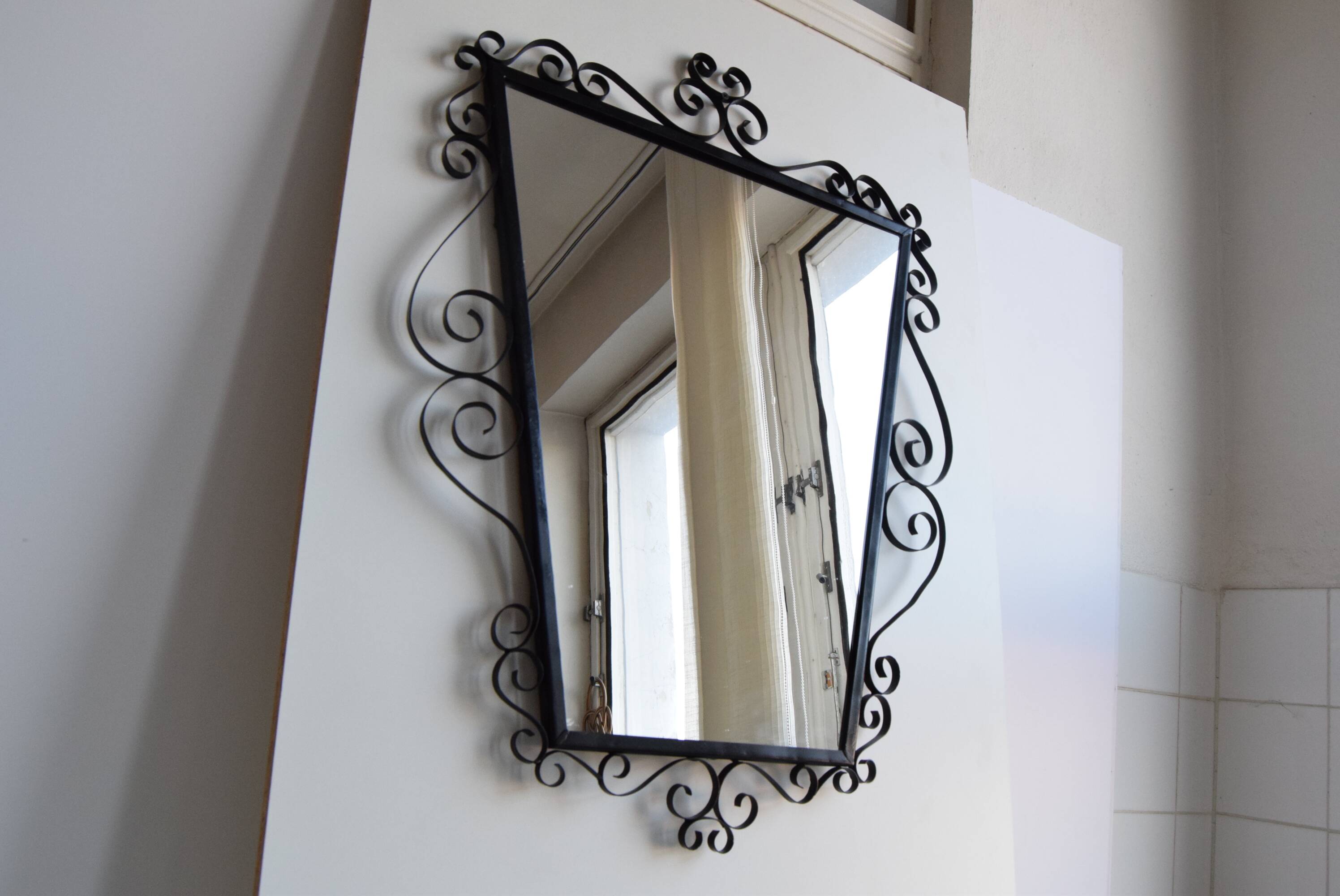 Mid-century 1970s wall mirror