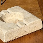 Travertine ashtray — DLG Fratelli Mannelli 70s
