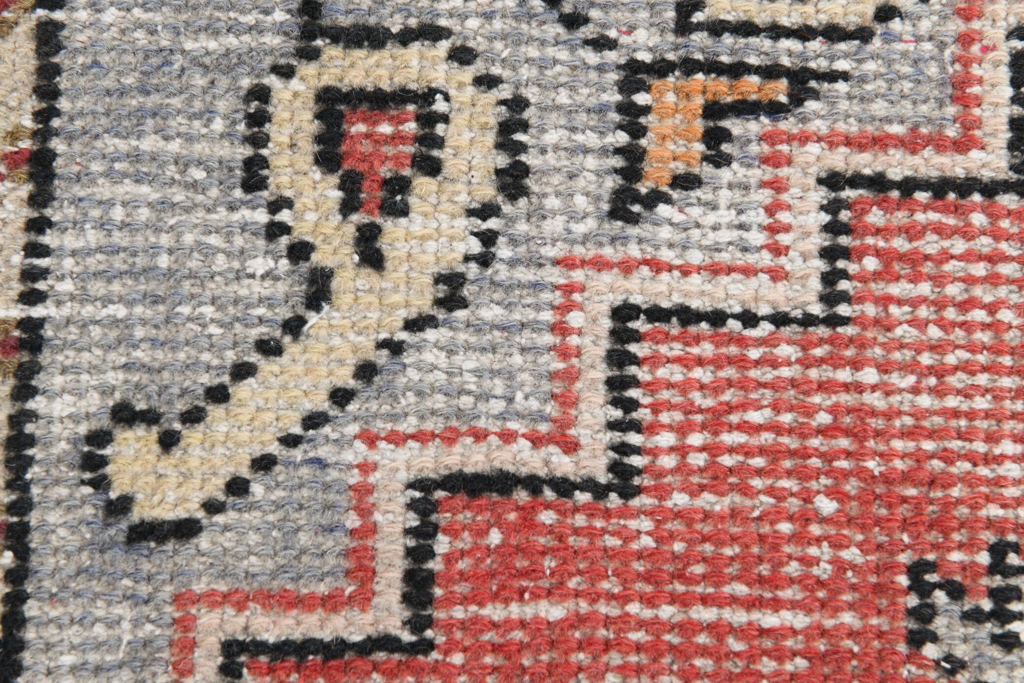 3x9 Rug For Hallway Antique Red Vintage Runner Rug, 102x261Cm SK 3931