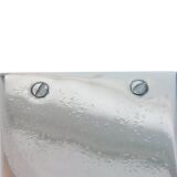 Applique Art Déco en chrome et verre opalin