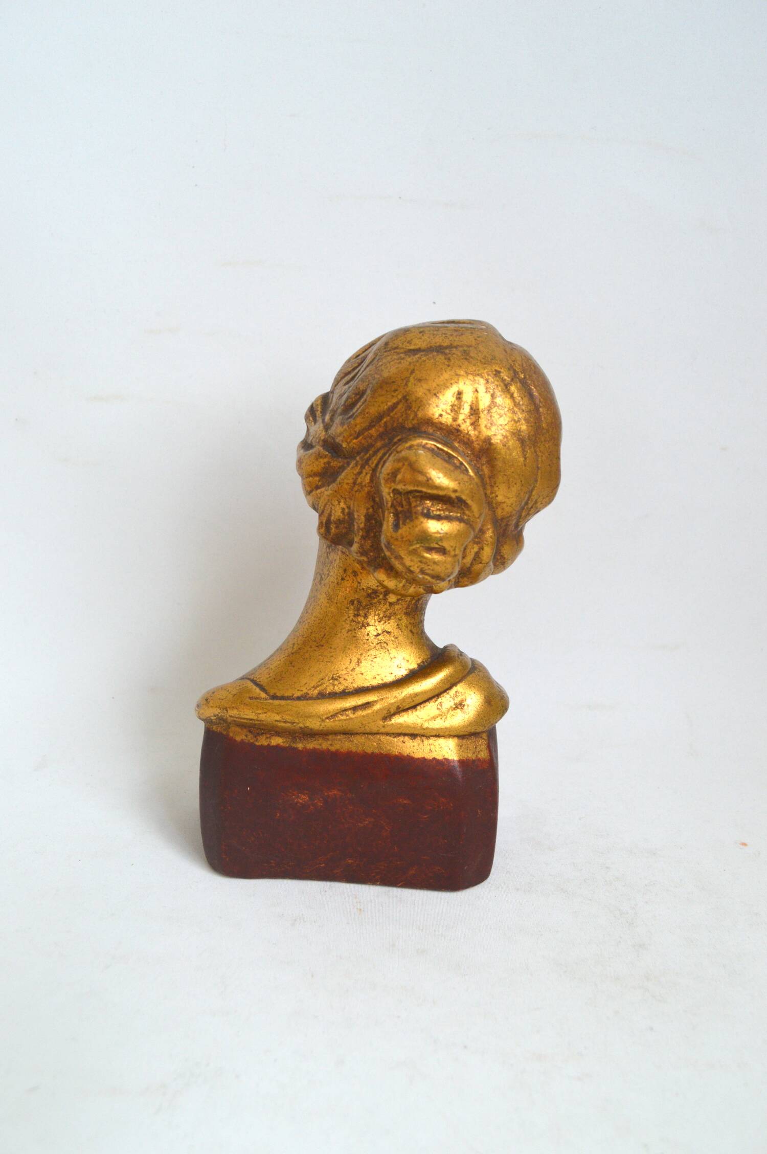 Gilded plaster bust
