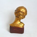 Gilded plaster bust