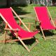 Pair of Chilean women/vintage deckchairs