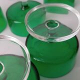 6 verres à pied coupes luminarc vert