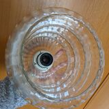 Vintage glass pendant lamp 50s