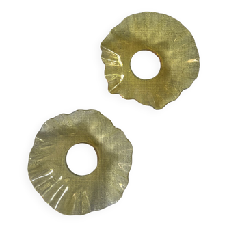 Set of 2 old opalescent bobèches