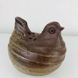 Vintage stoneware hen vase, flower pick
