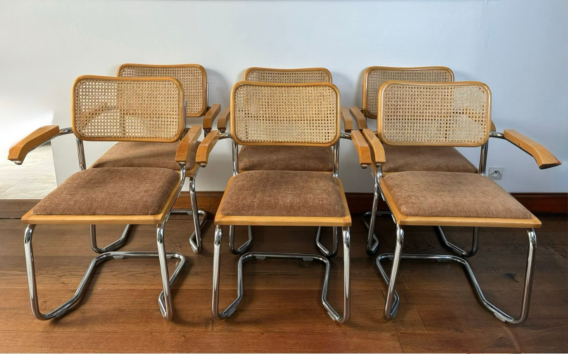 Set of 6 B64 chairs by Marcel Breuer