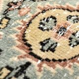 6x9 Peach & Light Green Oriental Vintage Area Rug, 183x273Cm