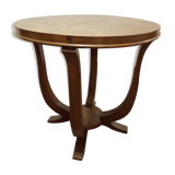 Art deco veneer walnut side table