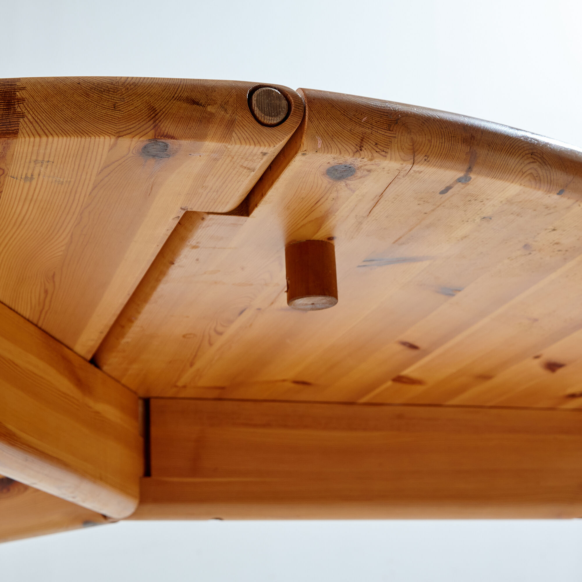 Pinewood dining set by rainer daumiller for hanex, set of 7