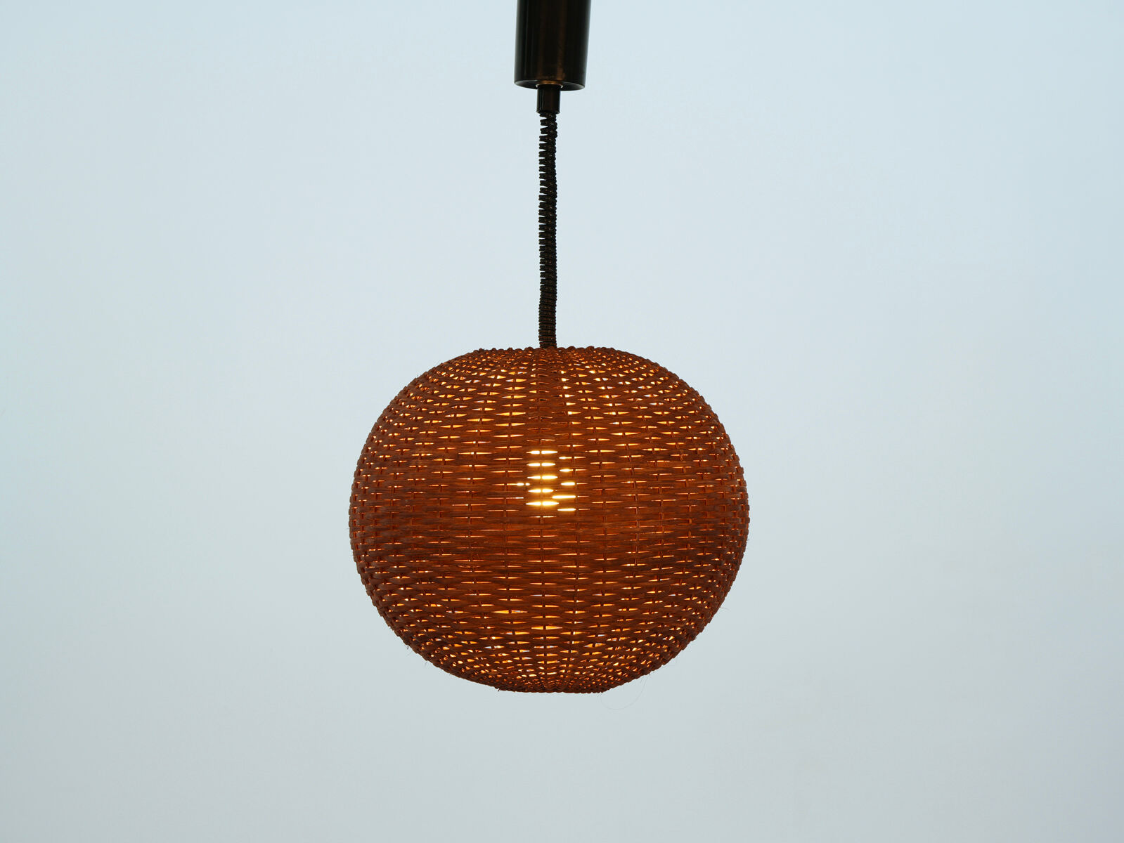 Suspension with rattan marrow rise and fall circa 1970