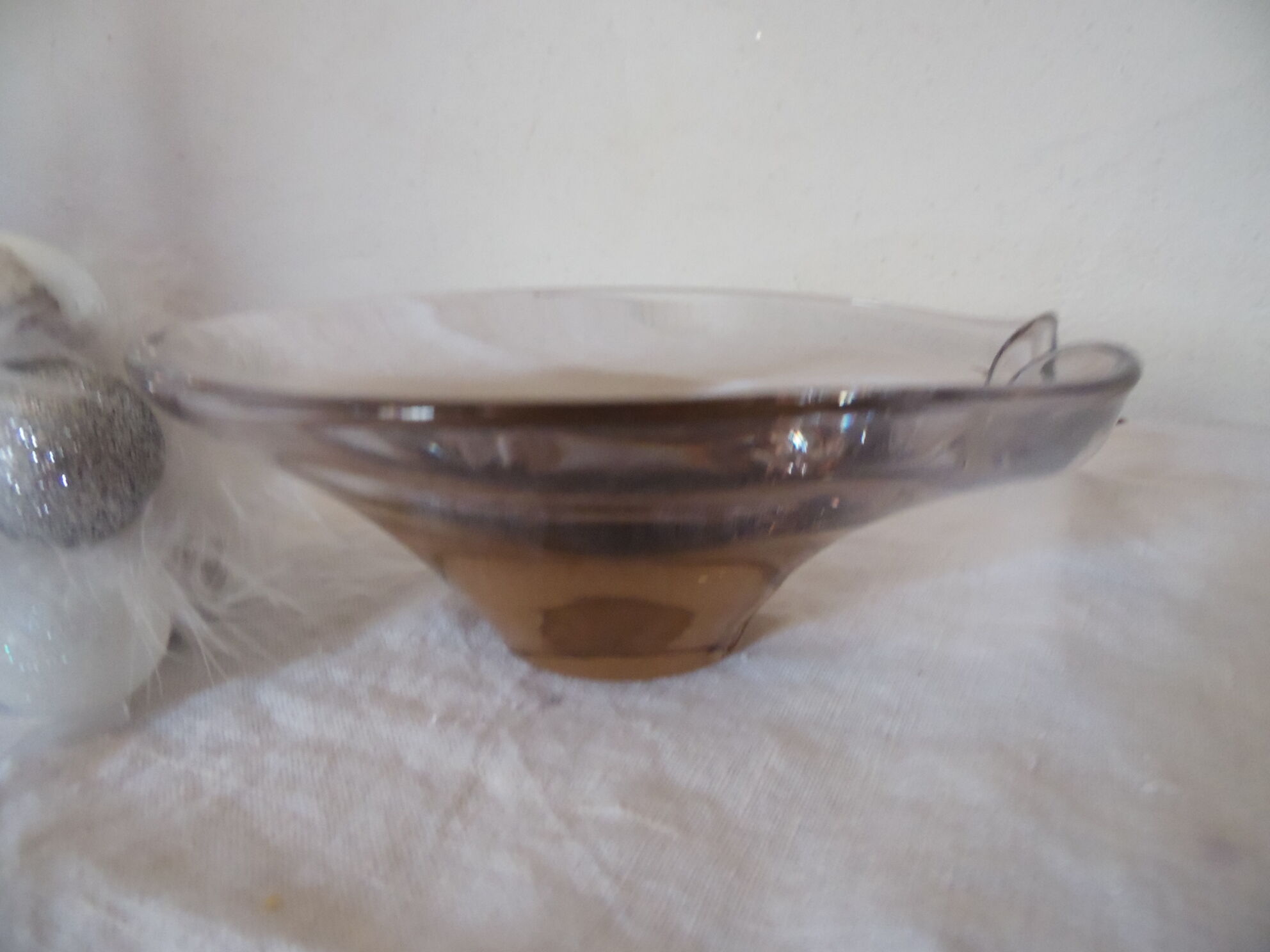 Empty pocket transparent brown crystal style daum