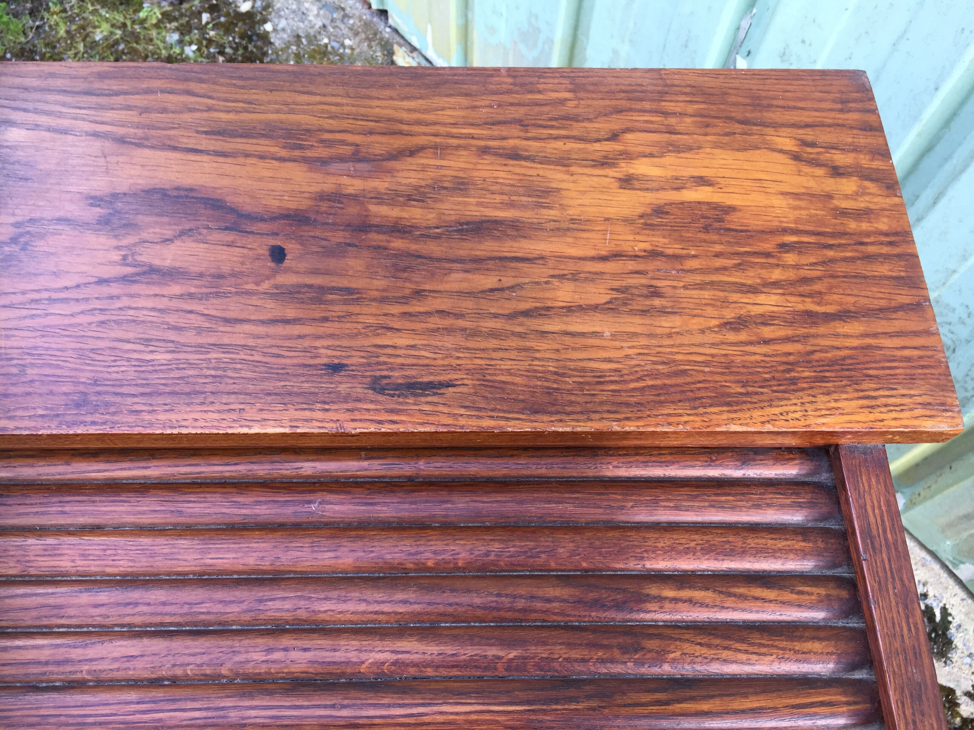 Vintage office called American office with oak curtain